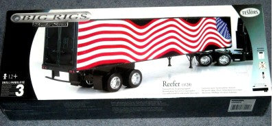 Testors 770001 1:28 Big Rigs Trailer Series American Flag Reefer Model Kit LN/Box