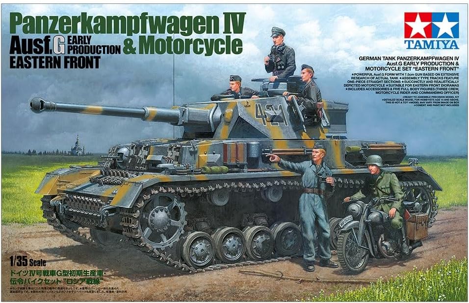 Tamiya 25209 1:35 Panzerkampfwagen IV Ausf.G Early Tank & Motorcycle Kit