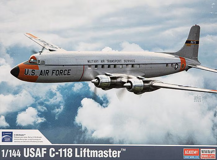Academy 12634 1:144 Douglas DC-6/C-118 Liftmaster Military Aircraft Plane Kit