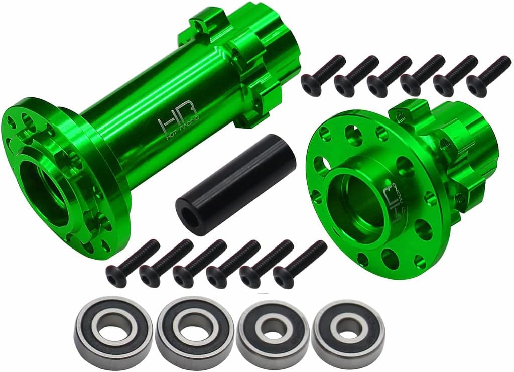 Hot Racing LPC10H05 PM-MX Green CNC Aluminum Hub Set
