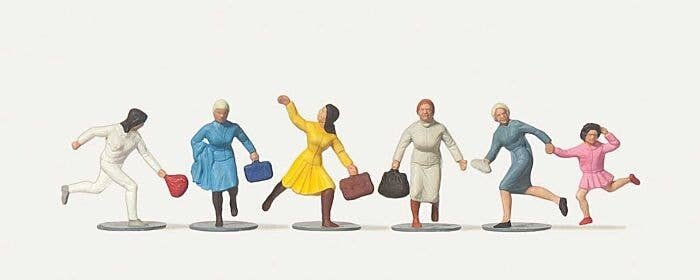 Merten 210971 HO Hurrying Female Passengers Figures (Set of 6)