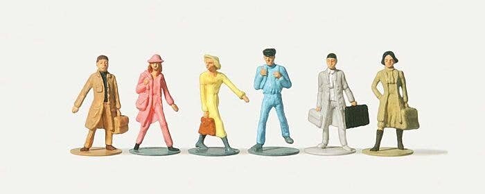 Merten 215017 HO Economy Series Passengers 2 Figures (Set of 6)