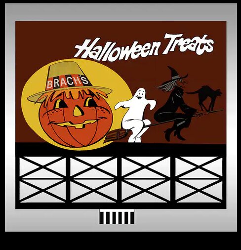 Miller Engineering 88-8501 HO/O Brach's Halloween Treats Animated Neon Sign
