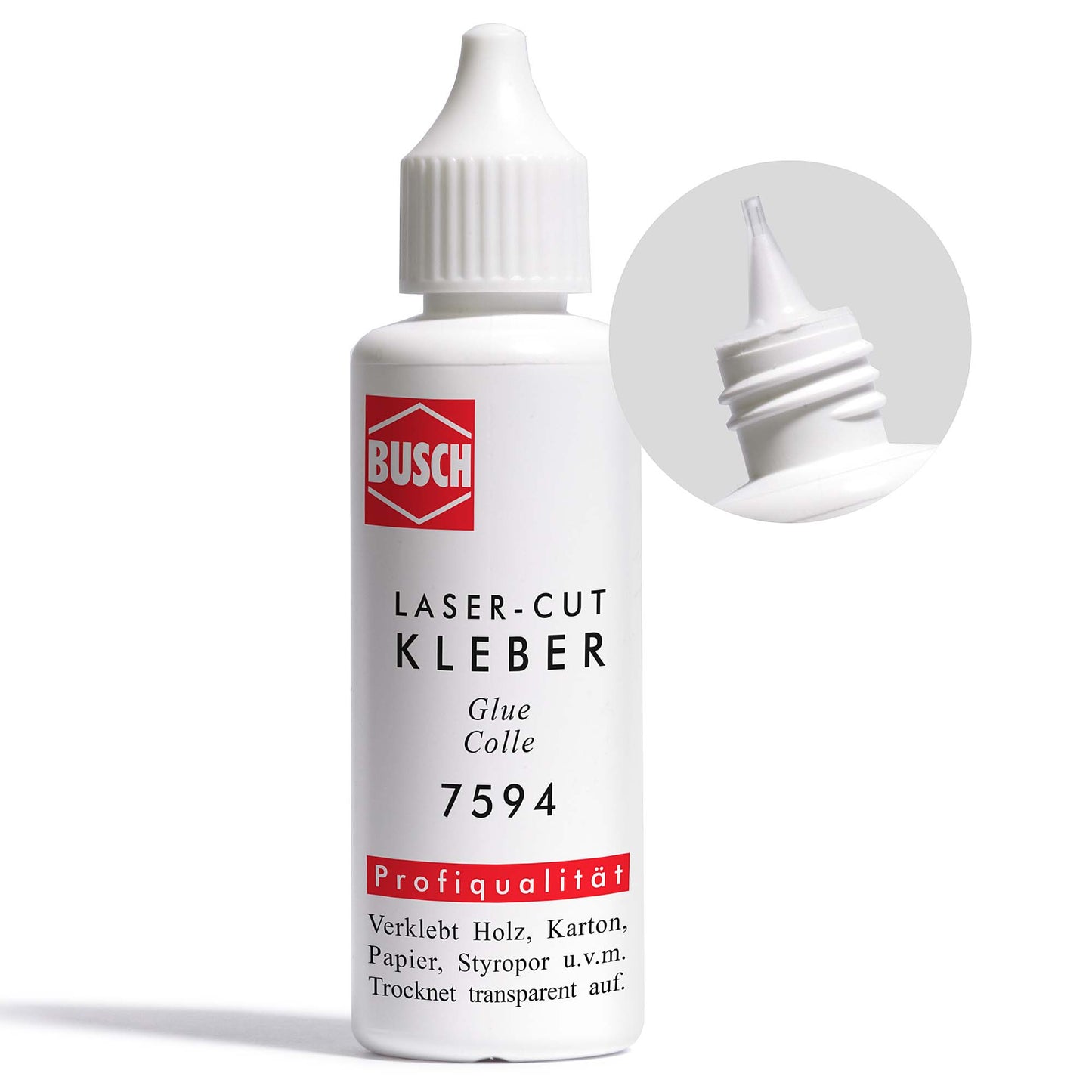Busch 7594 Laser-Cut Adhesive - 50 g Bottle