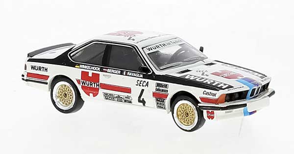 Brekina Automodelle 24363 HO Wurth Racing #4 1977 BMW 635i 2-Door Racing Car