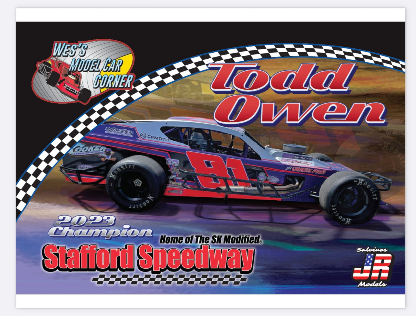 Wes''s Model Car Corner 43581 1:24 Todd Owen - 23 Stafford Speedway Race Car Kit