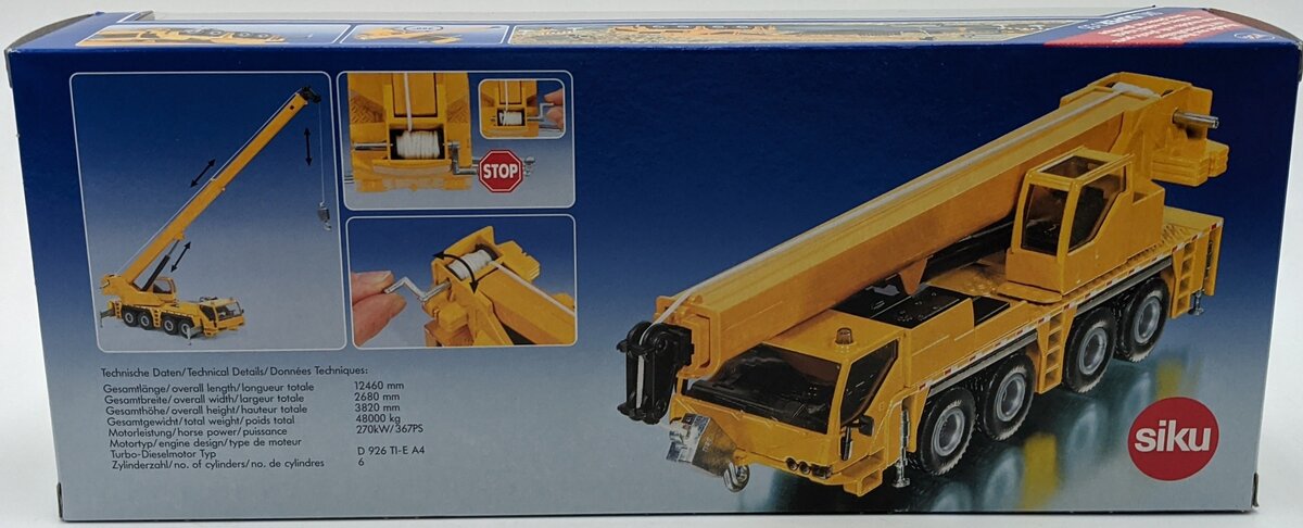 Siku 2110 1:55 Yellow Metal w/Plastic Parts Mobile Crane