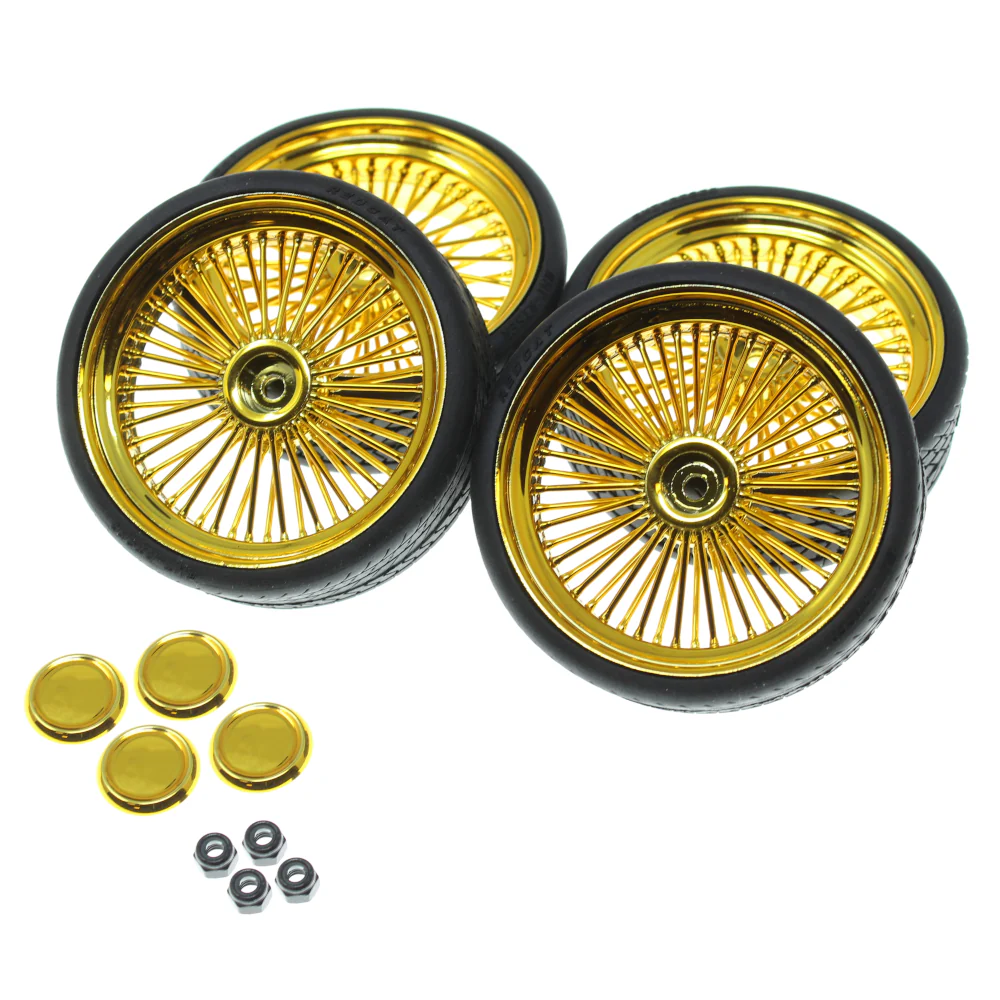 Redcat Racing 19793 Assembled Gold 26” Wire Wheel & Tire Set