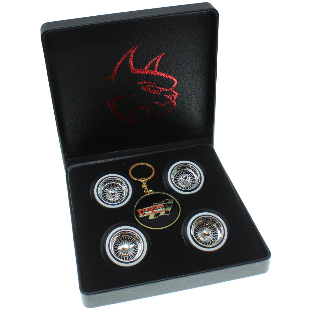 Redcat Racing RER17088 Chrome Dayton Wire Wheel Set