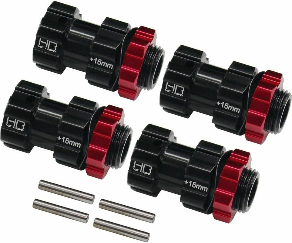 Hot Racing AON117X15 1:8 ARRMA Aluminum 17mm Hex Wheel Hub Adapters 15mm Offset