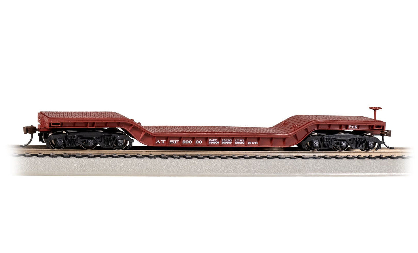 Bachmann 18337 HO Santa Fe 52' Center-Depressed Flat Car #90000