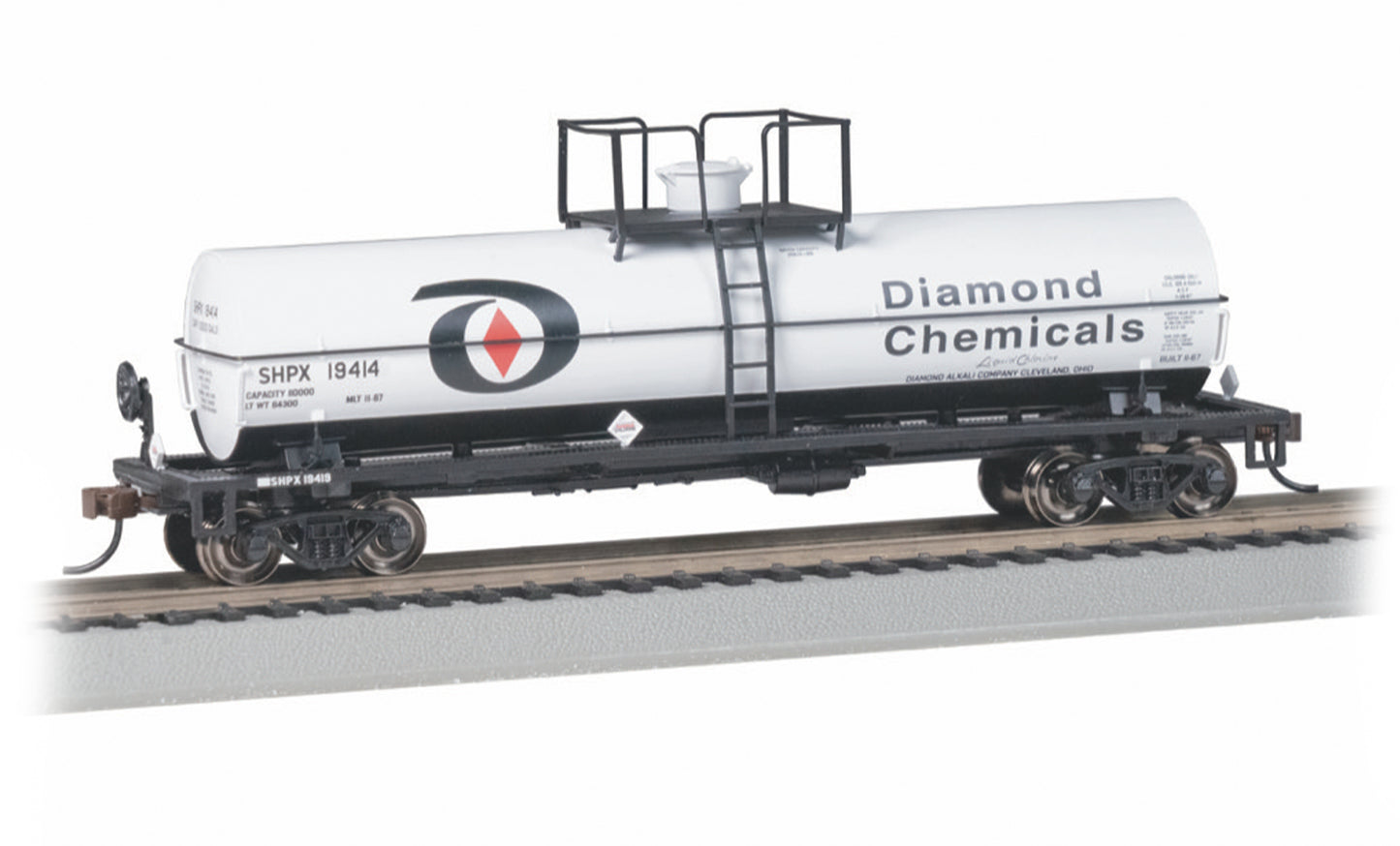 Bachmann 75805 HO Diamond Chemicals Chemical Tank Car #19414