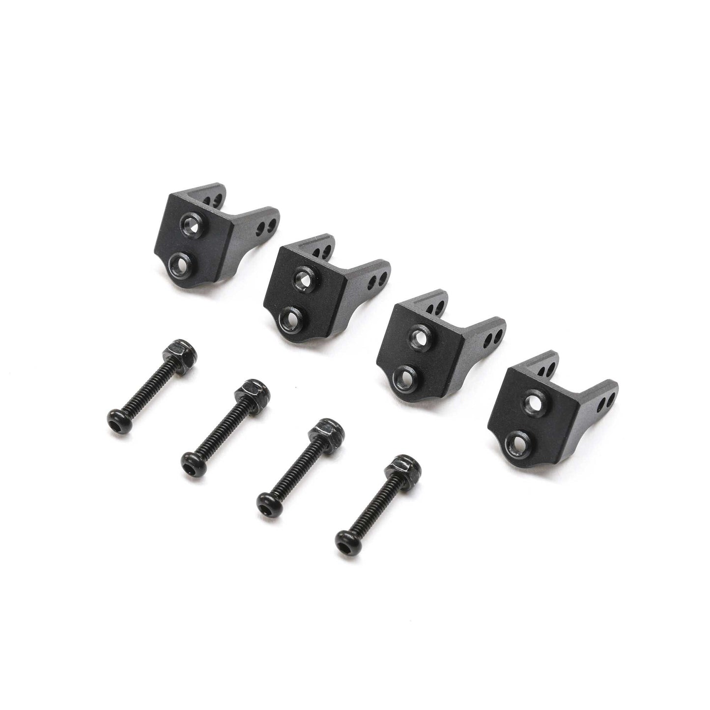 Team Losi Racing TLR314010 Mini LMT Black Aluminum Upper Shock Mount (Pack of 4)