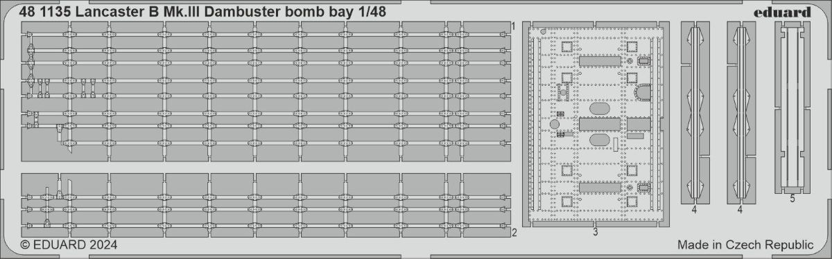 Eduard 481135 1:48 HKM Models B Mk. III Dambuster Bomb Bay Photo Etched Set