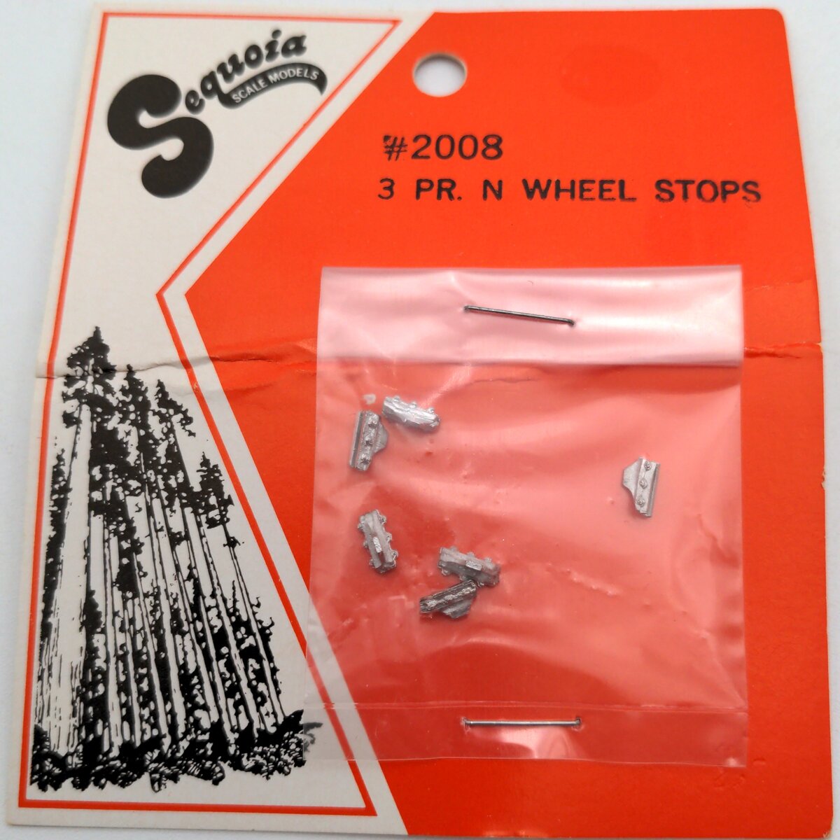 Sequoia Scale Models 2008 N Scale Wheel Stops (Set of 3)