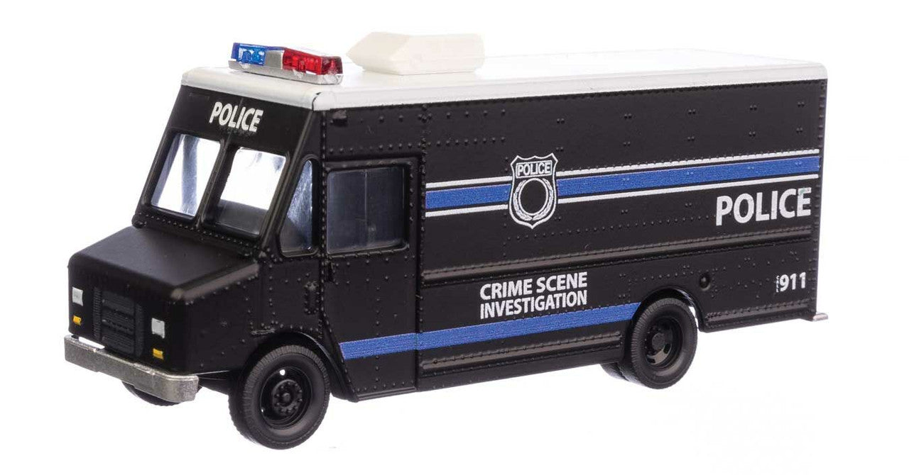 Walthers 949-12105 HO Police CSI Morgan Olson Route Star Van