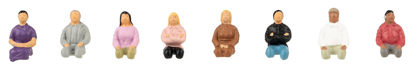 Faller 151700 HO Sitting people Without Legs II Figures (Set of 8)