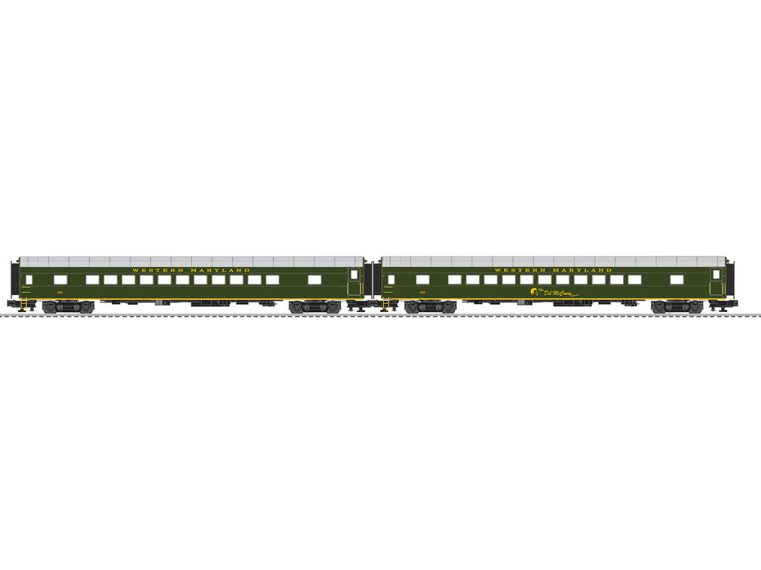 Lionel 2427050 O Western Maryland Scenic 21" Passenger Car A (Set of 2)