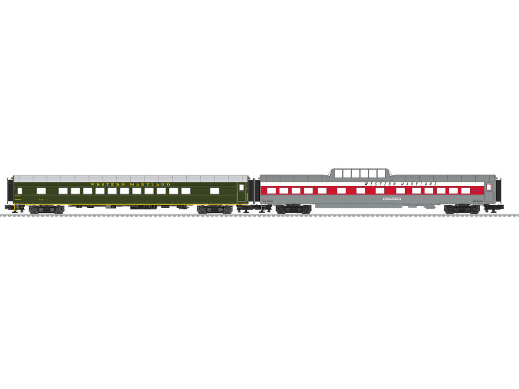 Lionel 2427060 O Western Maryland Scenic 21" Passenger Car B (Set of 2)