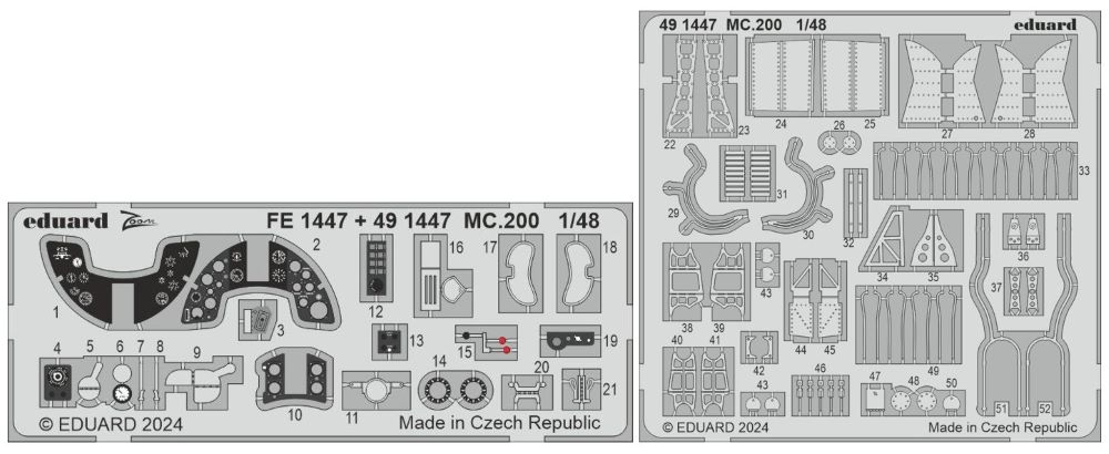 Eduard 491447 1:48 Italeri Aircraft Models Macchi C.200 Saetta Photo Etched Set