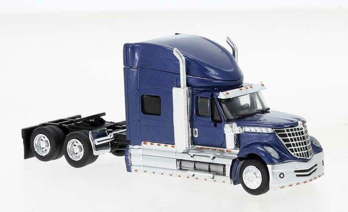 Brekina Automodelle 85828 HO Metallic Blue 2010 Intl. Lonestar Semi Tractor