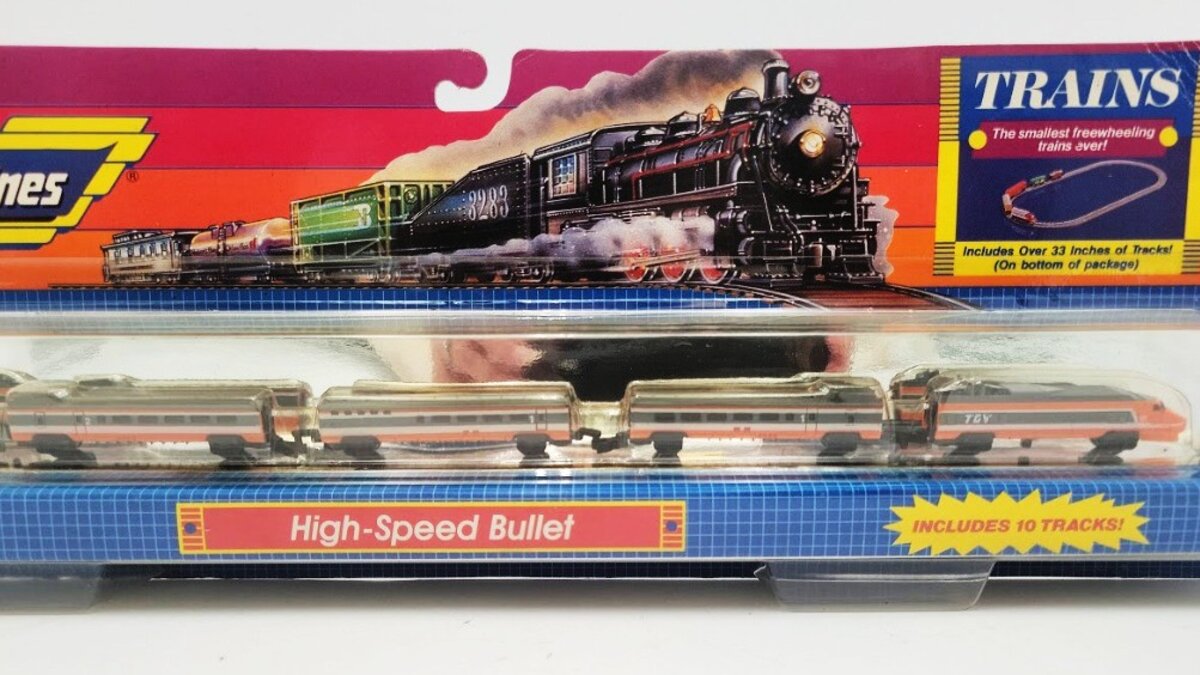 Micro Machines 6470 1:87 Scale TGV High Speed Bullet Train w/5 Cars & 10 Track