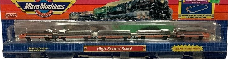 Micro Machines 6470 1:87 TGV High Speed Bullet Train w/5 Cars & 12 Track Pieces