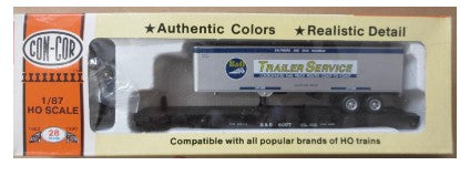 Con-Cor 0001-009185 HO Baltimore & Ohio Flat Car 54FT TOFC 40 FT B&O Trailer