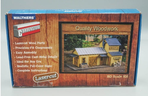 Walthers 933-3325 HO Scale Quality Woodwork Building Lasercut Kit