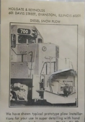 Holgate & Reynolds PL61 HO Scale Die-Cast Diesel Snow Plow