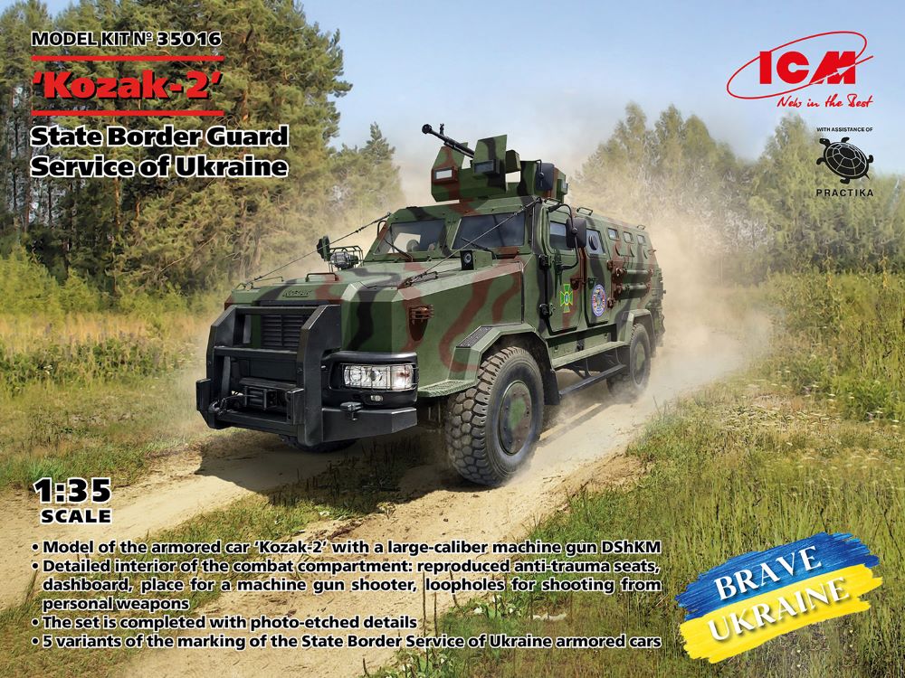 ICM 35016 1:35 State Border Guard Service of Ukraine 'Kozak-2' Armoured Car Kit