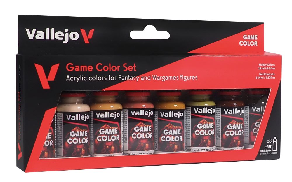 Vallejo Paint 72187 Skin Tones Game Color Acrylic Paint (Set of 8)