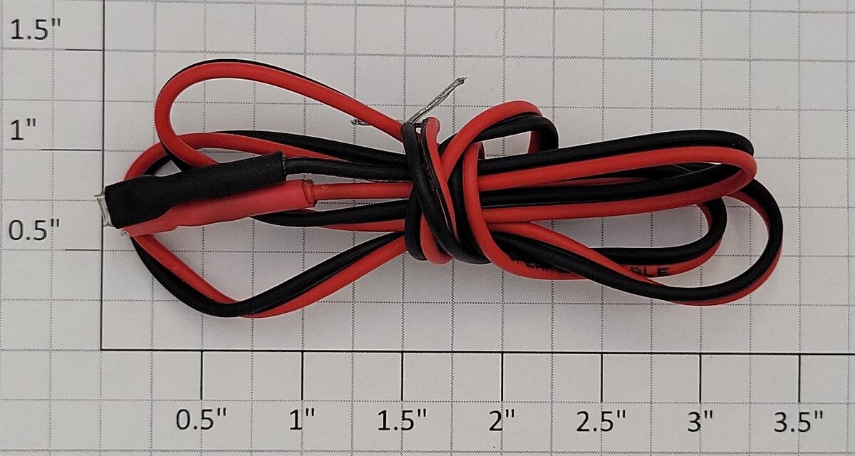 Trainz 12053 O Gauge 24" Red & Black Fastrack Power Wires/Lionel Compatible