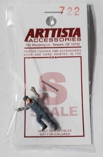 Arttista 722 S Scale Brakeman Riding Pewter & Hand Painted