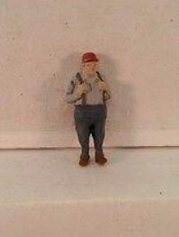 Arttista 708 S Scale Man Holding Suspenders Pewter & Handpainted