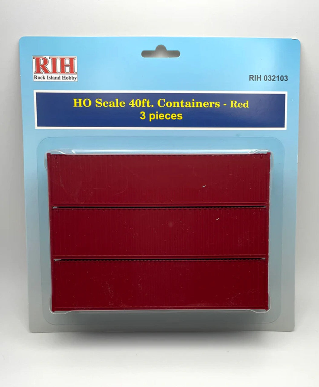 Rock Island Hobby 032103 HO Red 40' Containers (Pack of 3)