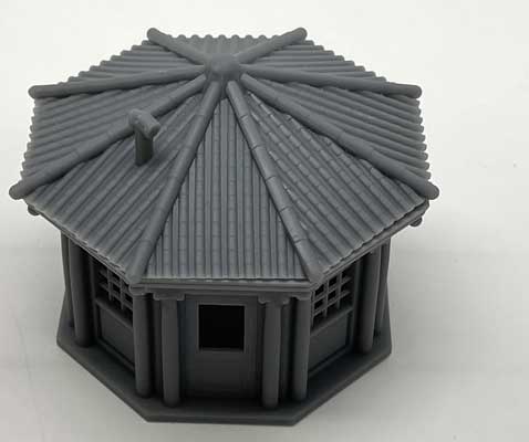 Phoenix Precision Models 31800 HO Octagon Building with Roof & Window Glass Kit