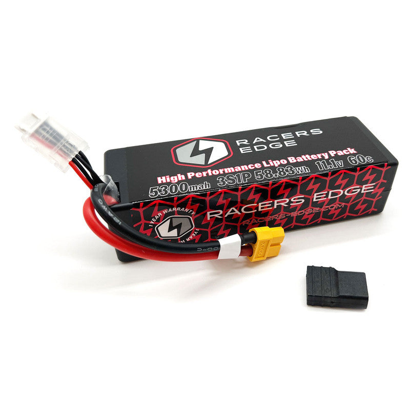 Racers Edge LP53003S60T 5300mAh 3S 11.1V 60C Hard Case Lipo Battery
