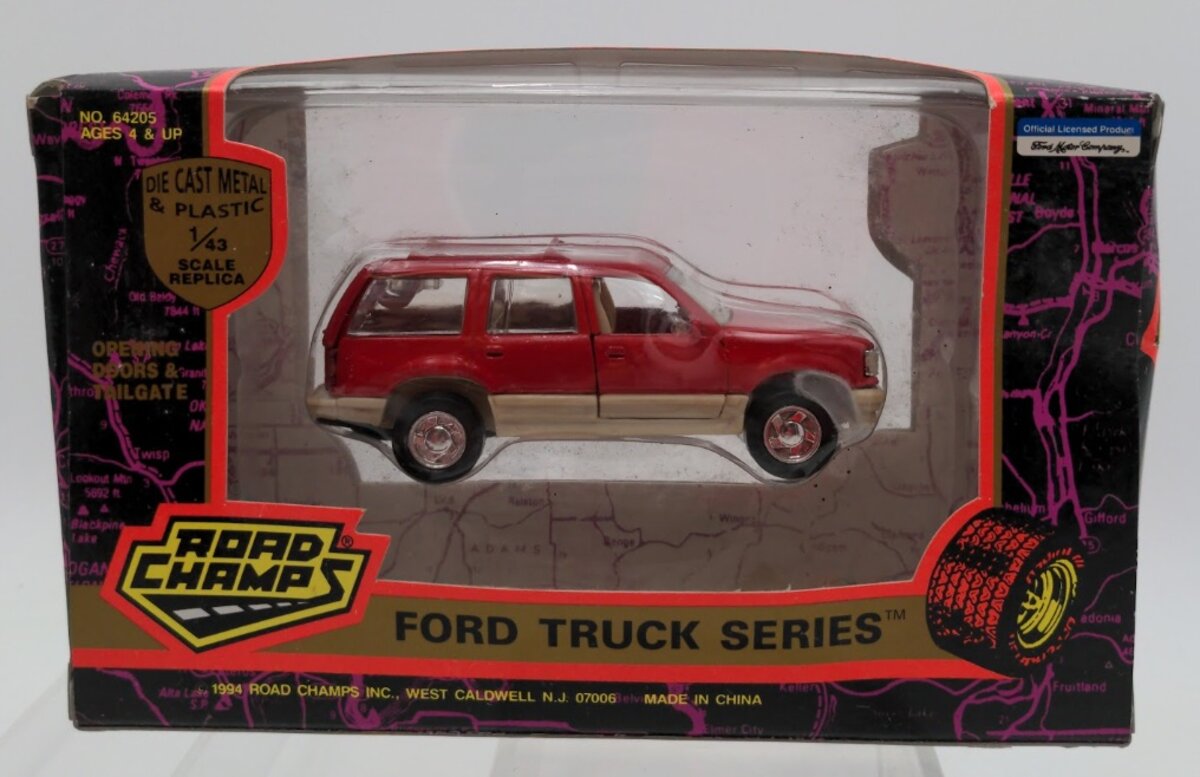 Road Champs 64205 1:43 Die-Cast Ford Truck Series Red & Beige Explorer XLT
