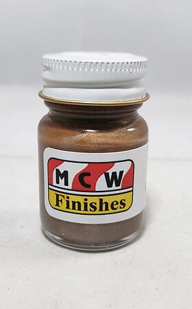 MCW Finishes 6456 Tan Metallic Lacquer Enamel Paint - 15 ml. Bottle (Pack of 6)
