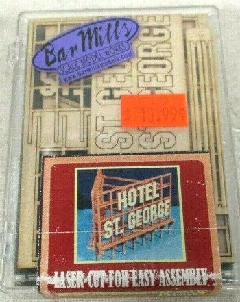 Bar Mills 91501 N Scale Laser Cut Easy Assembly Hotel St. George Billboard