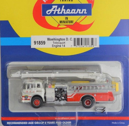 Athearn 91859 HO Ready To Roll Washington DC Telesquirt Ford Engine #14
