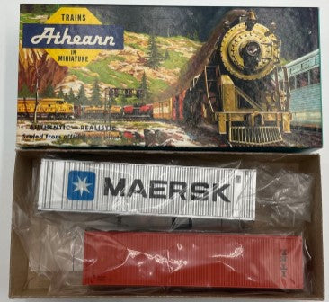 Athearn 5745 HO Scale Itel-Maersk 40 FT Containers (Set of 2)