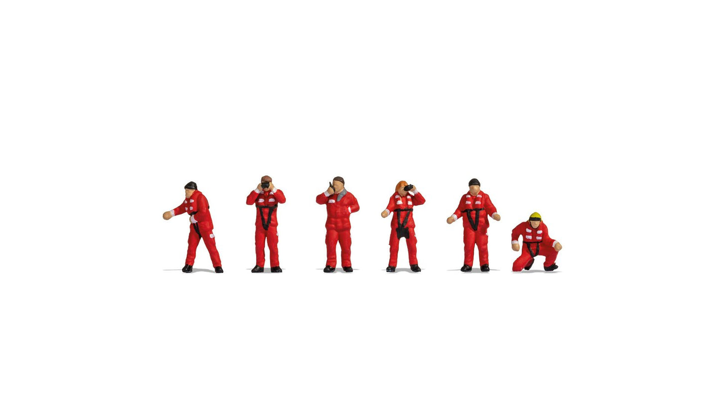 Noch 15047 HO Male Maritime Search and Rescue Plastic Figures (Set of 6)