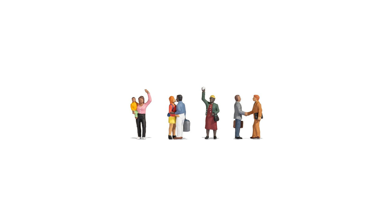 Noch 15216 HO Farewell Plastic Figures (Set of 7)