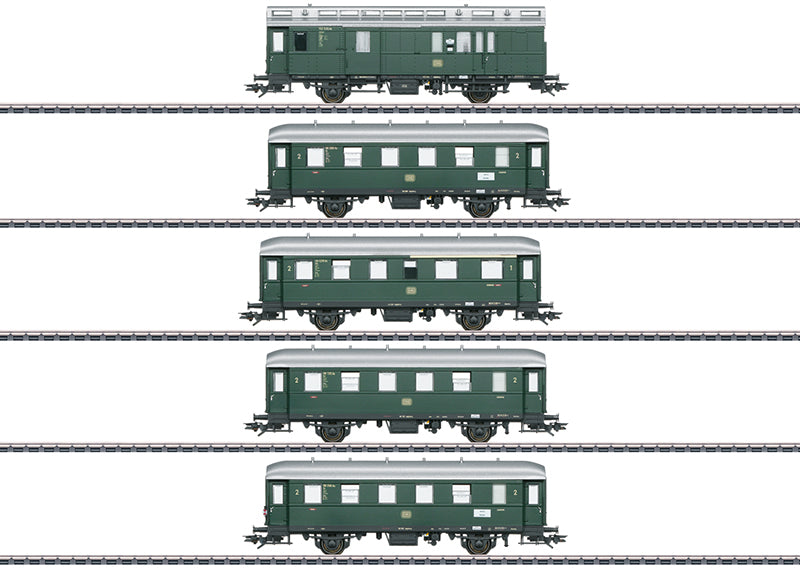 Marklin 43353 HO German Federal Railroad Era III Passenger Car (Set of 5)