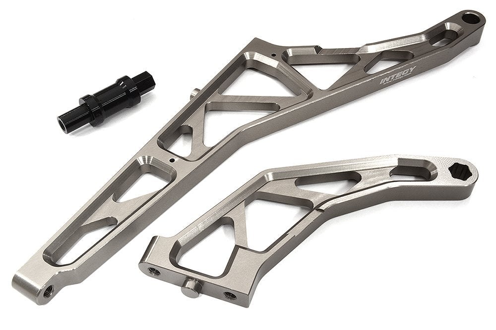 Integy C32401GREY 1:5 Losi DBXL-E Grey Billet Machined Rear Chassis Braces