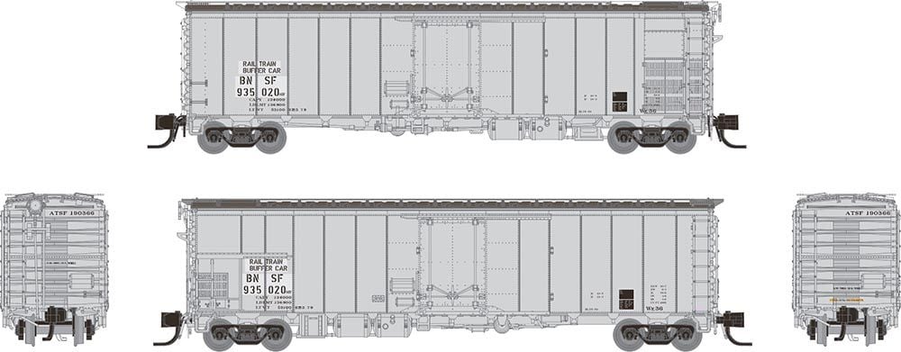Rapido Trains 561015 N BNSF Buffer Car Santa Fe RR-56 Mechanical Reefer #935020