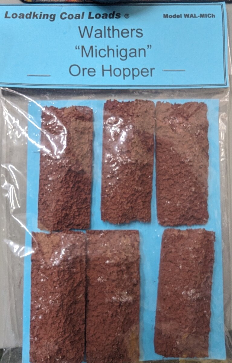 Acme WAL-MICh HO Loadking Coal Loads Walthers "Michigan" Ore Hopper Loads (6)