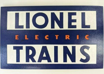 Lionel 1022 Lionel Electric Trains in Blue, Orange, & White Rail Plaque